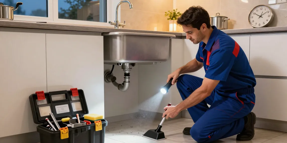 Afvoer verstopt? Professionele loodgieter lost verstopping in de keuken op.