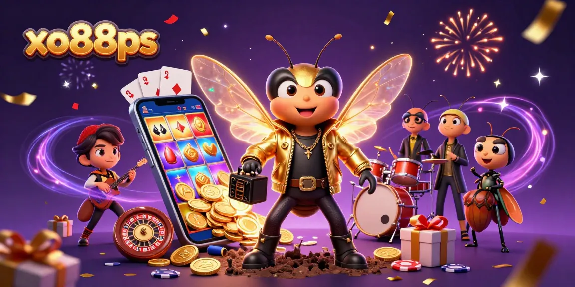 Experience exciting gameplay with xo88ps, featuring a rock star cicada and vibrant casino games.