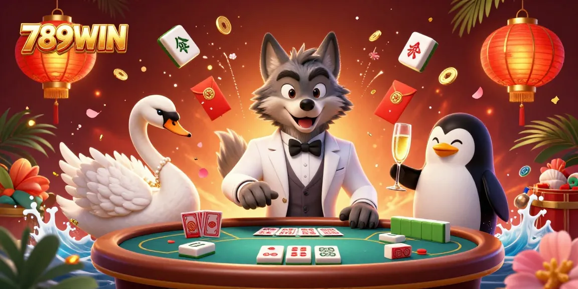 Experience the excitement of 789WIN at the baccarat table with elegant characters and vibrant game elements.