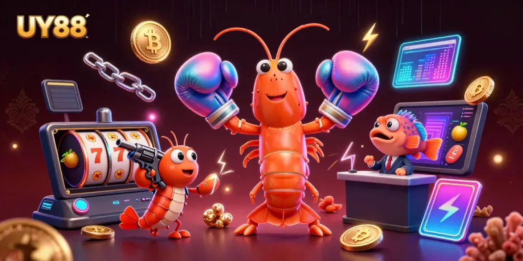Experience thrilling wins with UY88 as the mantis shrimp and friends celebrate with jackpots.