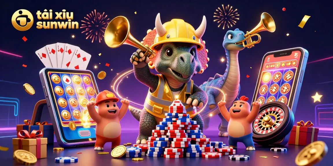 Enjoy thrilling tài xỉu sunwin action with a colorful celebration of poker chips and gaming excitement.