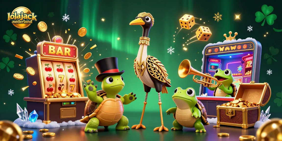 Engage with thrilling games at lolajack-nederland featuring a vibrant casino scene with animated characters.