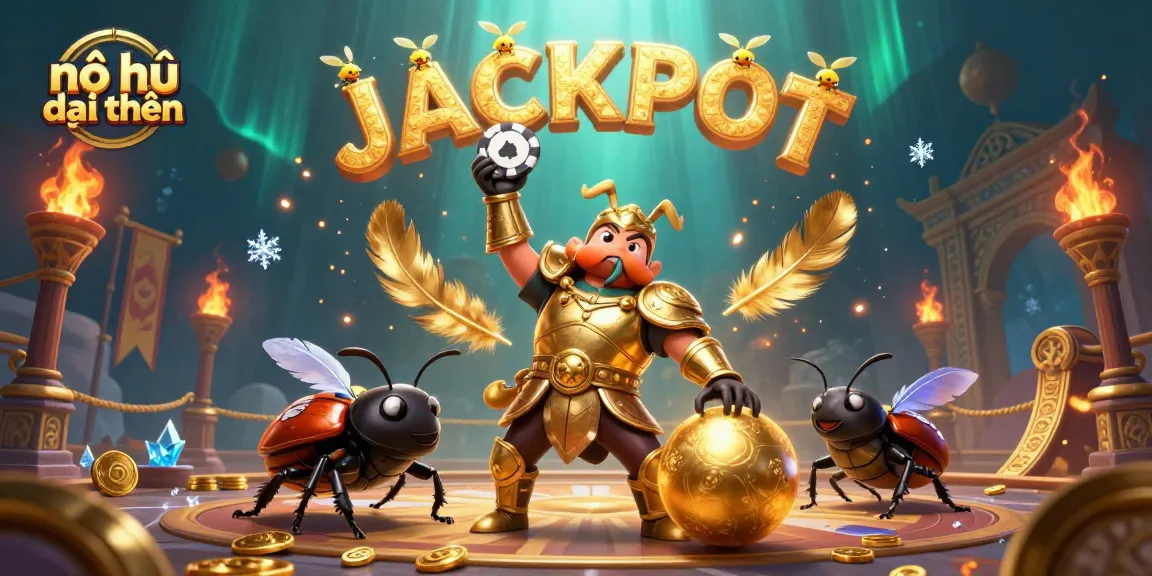 Experience the thrill of nổ hũ đổi thưởng with vibrant characters and dynamic gambling elements in this animated 3D illustration.