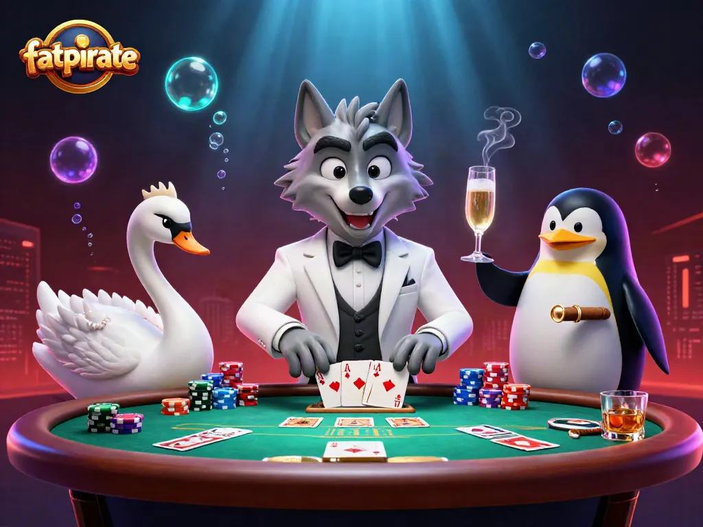 Experience excitement at fatpirate with a lively poker game featuring vibrant characters and dynamic elements.