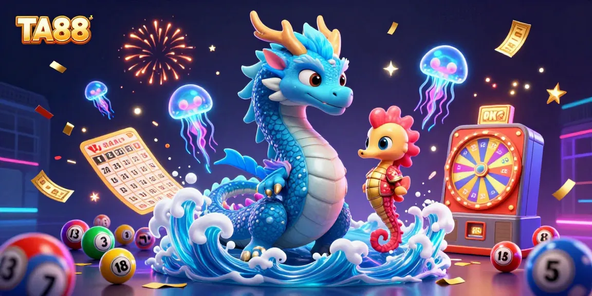 Join the excitement of TA88 with lottery elements featuring vibrant characters and engaging visuals.