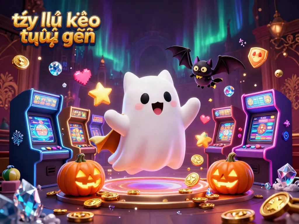 Engage with tỷ lệ kèo trực tuyến by placing bets in a vibrant, haunted casino scene.