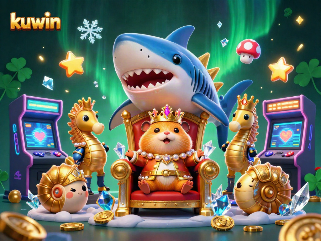 Kuwin's casino adventure with a fierce hamster king and vibrant arcade elements captures the thrill of gaming.