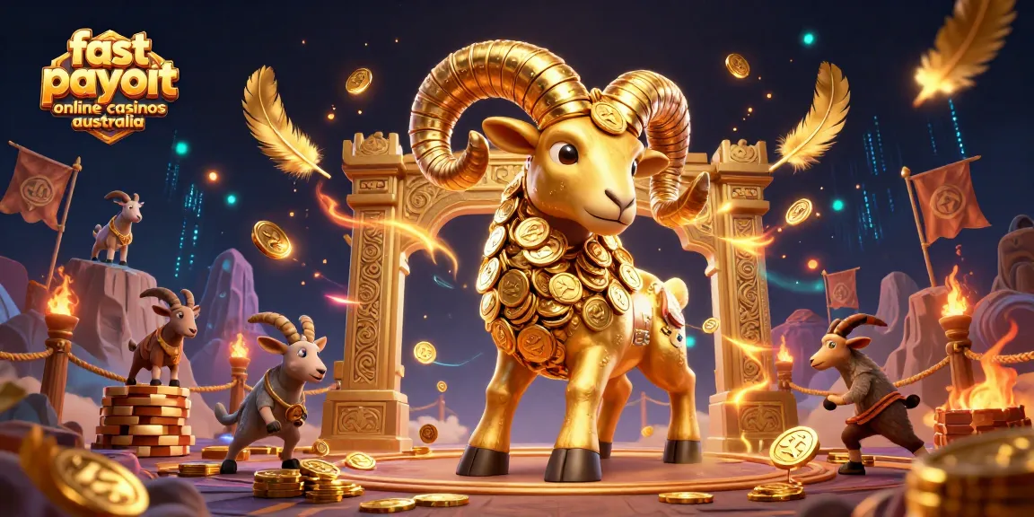 Experience vibrant and dynamic scenes at fast payout online casinos Australia with golden characters and epic gaming elements.