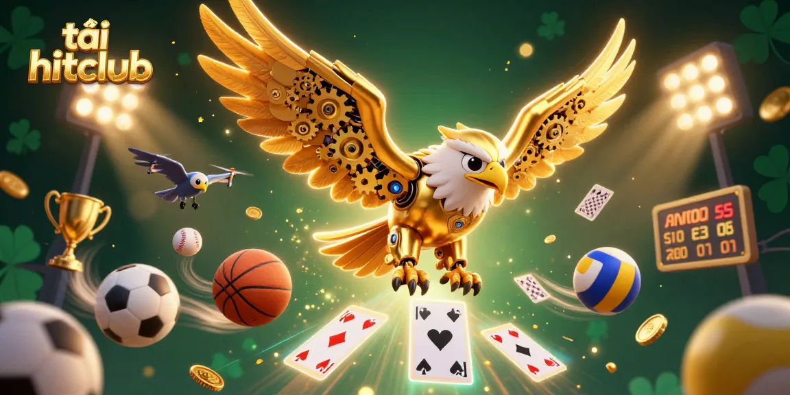 Experience the excitement of tải hitclub with a vibrant 3D casino scene featuring dynamic characters and game elements.