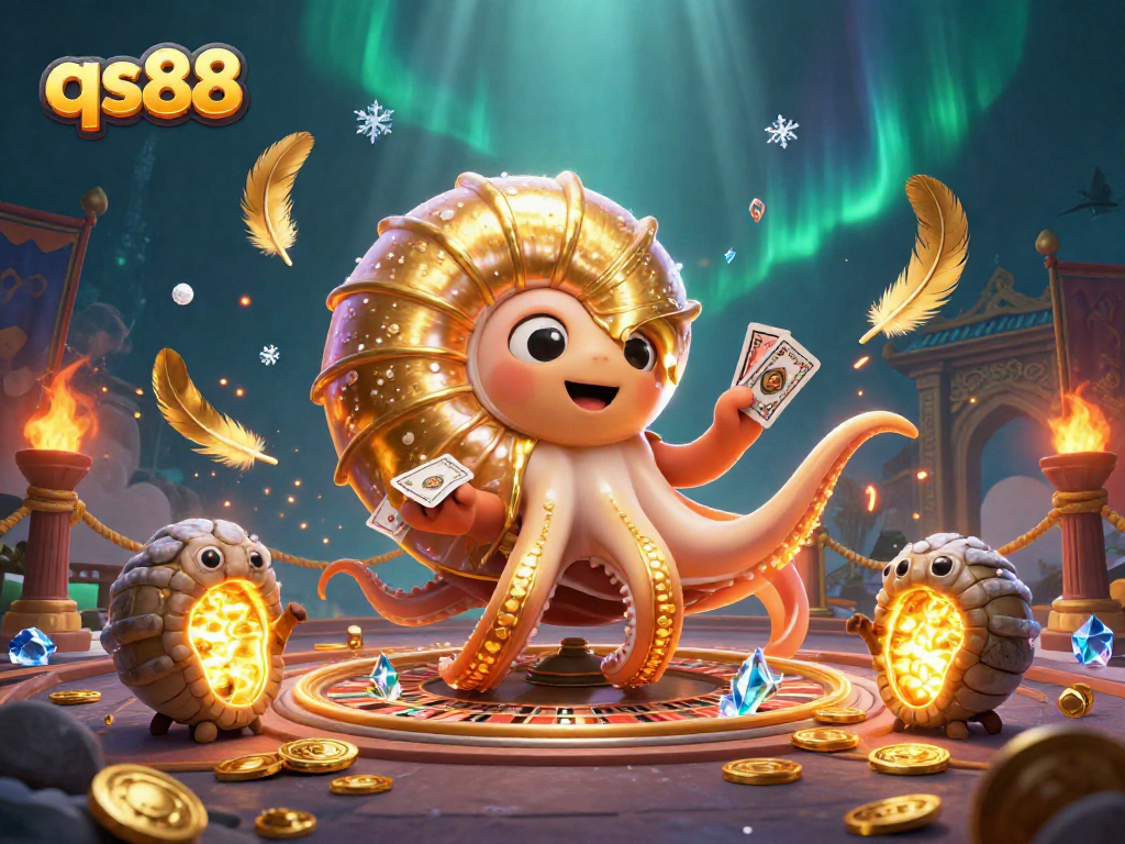 Engage with the dynamic world of qs88, featuring ancient casino elements in a vibrant scene.
