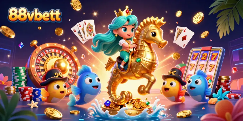 Engage with the vibrant world of 88vbett through a magical casino adventure with mermaids and gold.