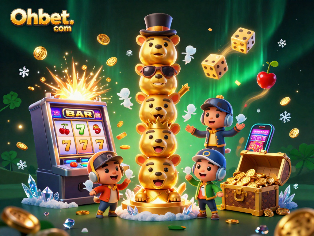 Engage with excitement at Oxbet. com's vibrant 3D casino scene featuring colorful slot machines and dynamic game elements.