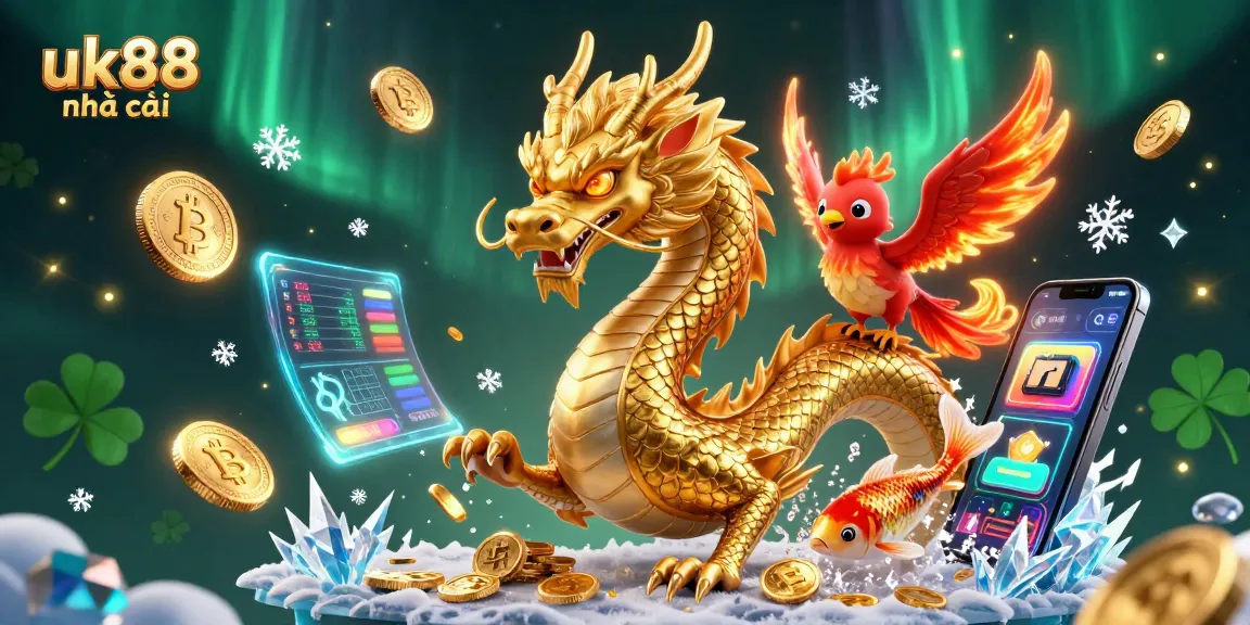 Experience thrilling gaming at uk88 nhà cái with a vibrant 3D illustration showcasing exciting casino elements and characters.