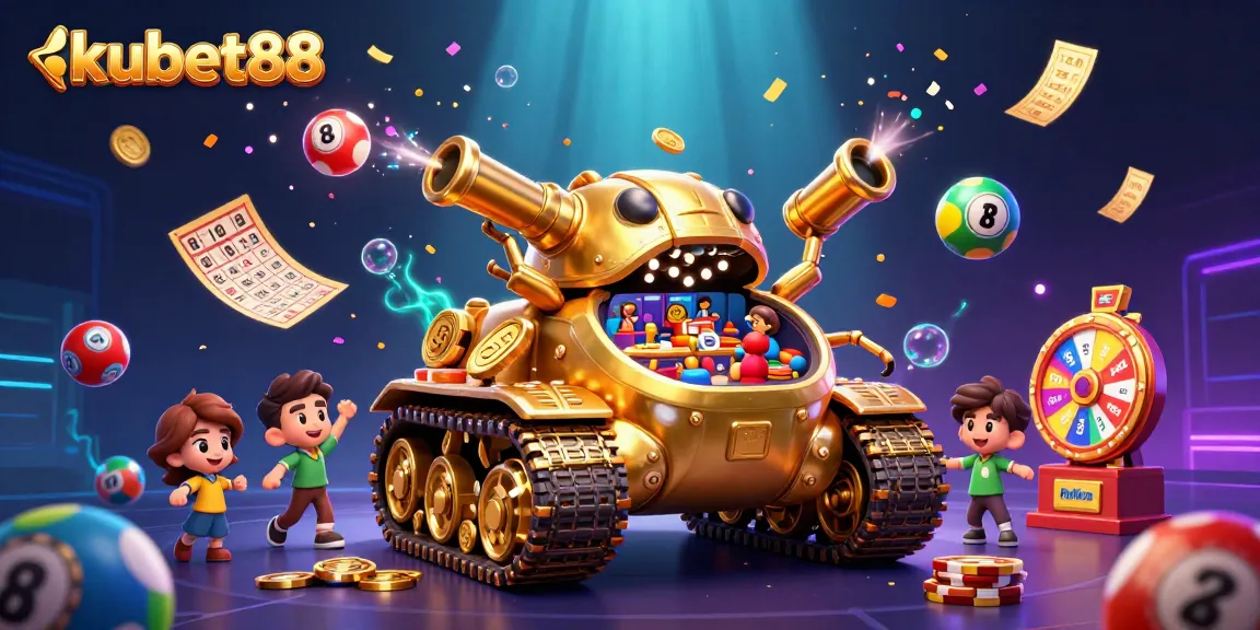 Experience exciting wins with kubet88 in a vibrant 3D casino scene featuring dynamic games.