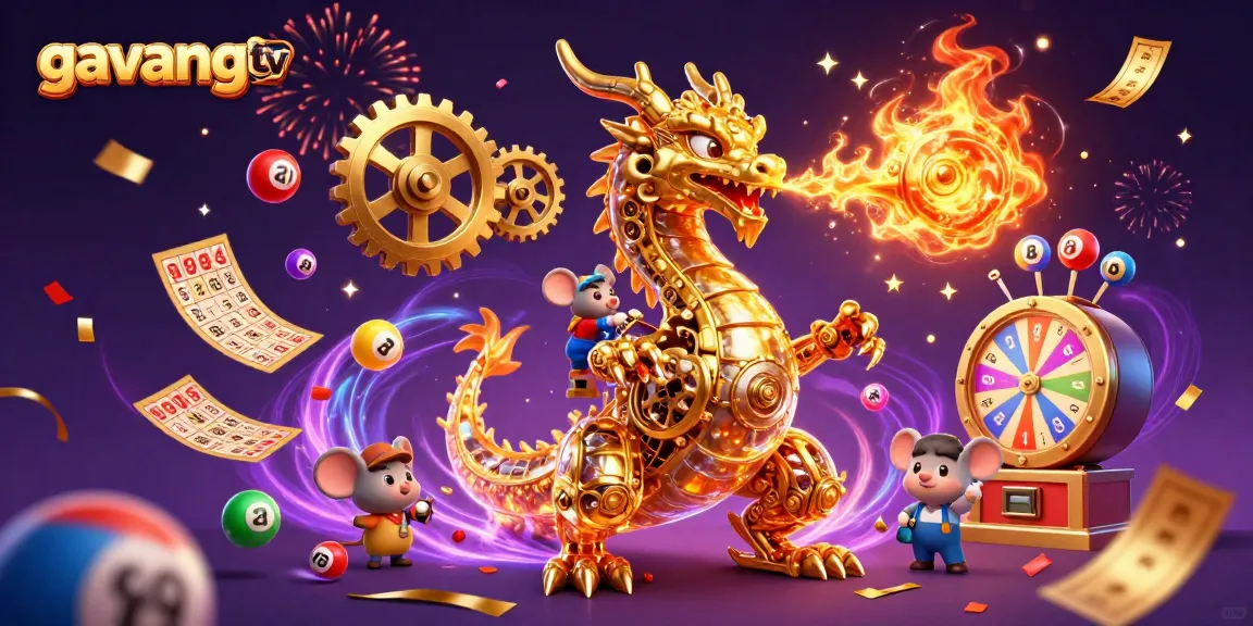 Engage with exciting lottery games featuring gavangtv, golden tickets, and colorful bouncing balls.